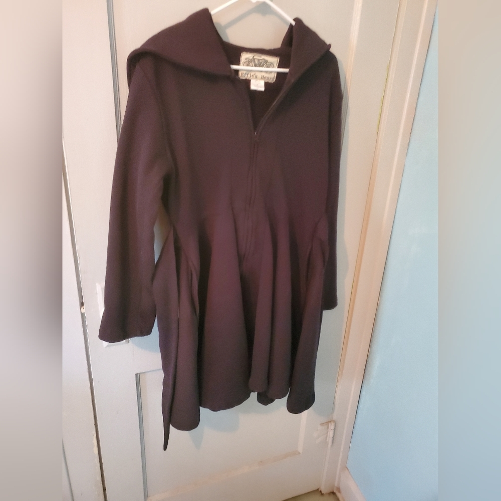 Effie's Heart Black Zip-Up Coat